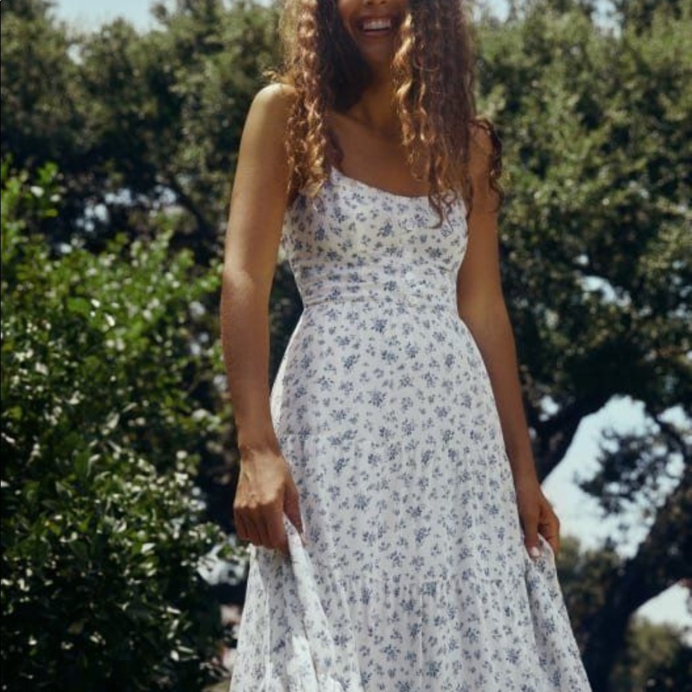NWOT Reformation Giana Gracie Midi Maxi Dress 0